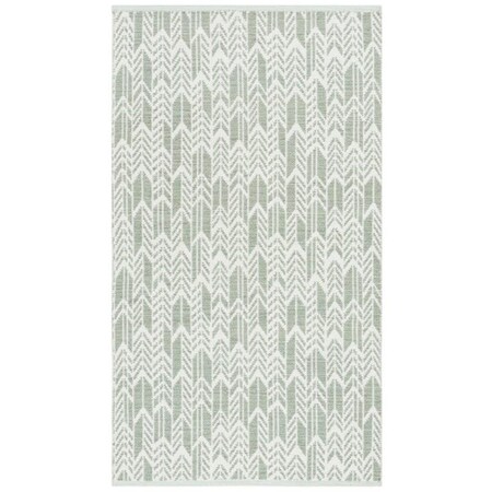 Safavieh 3 x 5 ft. Small Rectangle Montauk Hand Woven Rug, Light Green and Ivory MTK609G-3